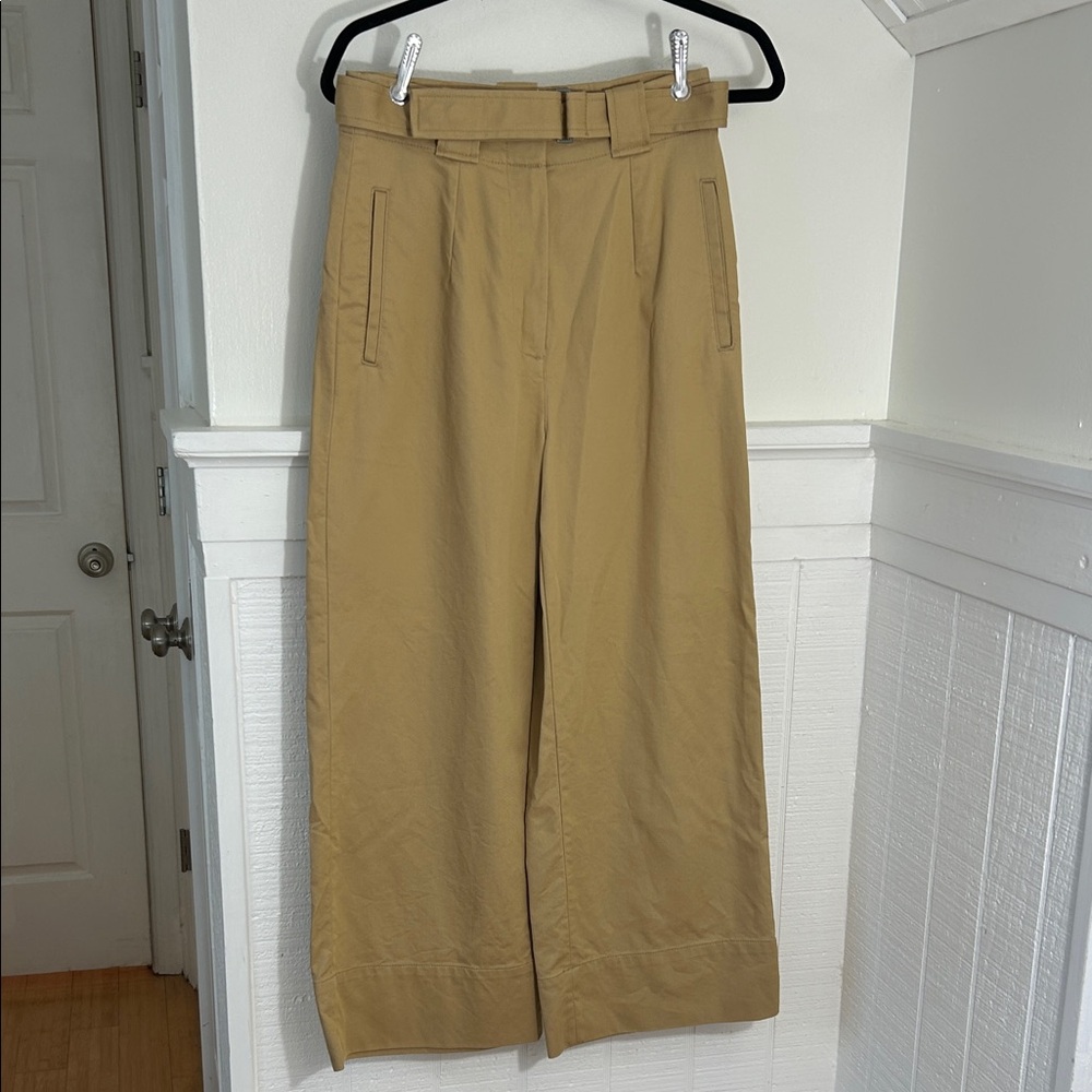 BR Banana Republic Khaki Wide Leg Crop Pants size 2